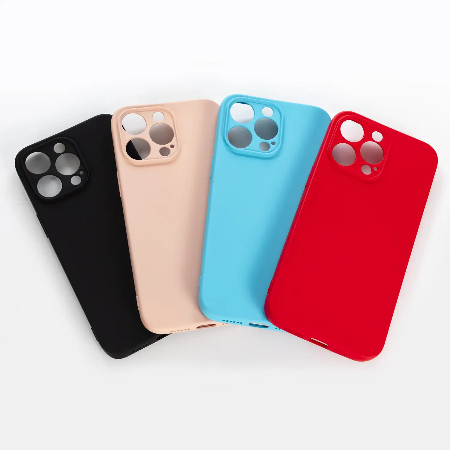Carcasa de silicona Essential con protección de cámara para iPhone 14 Pro. Interior aterciopelado suave.