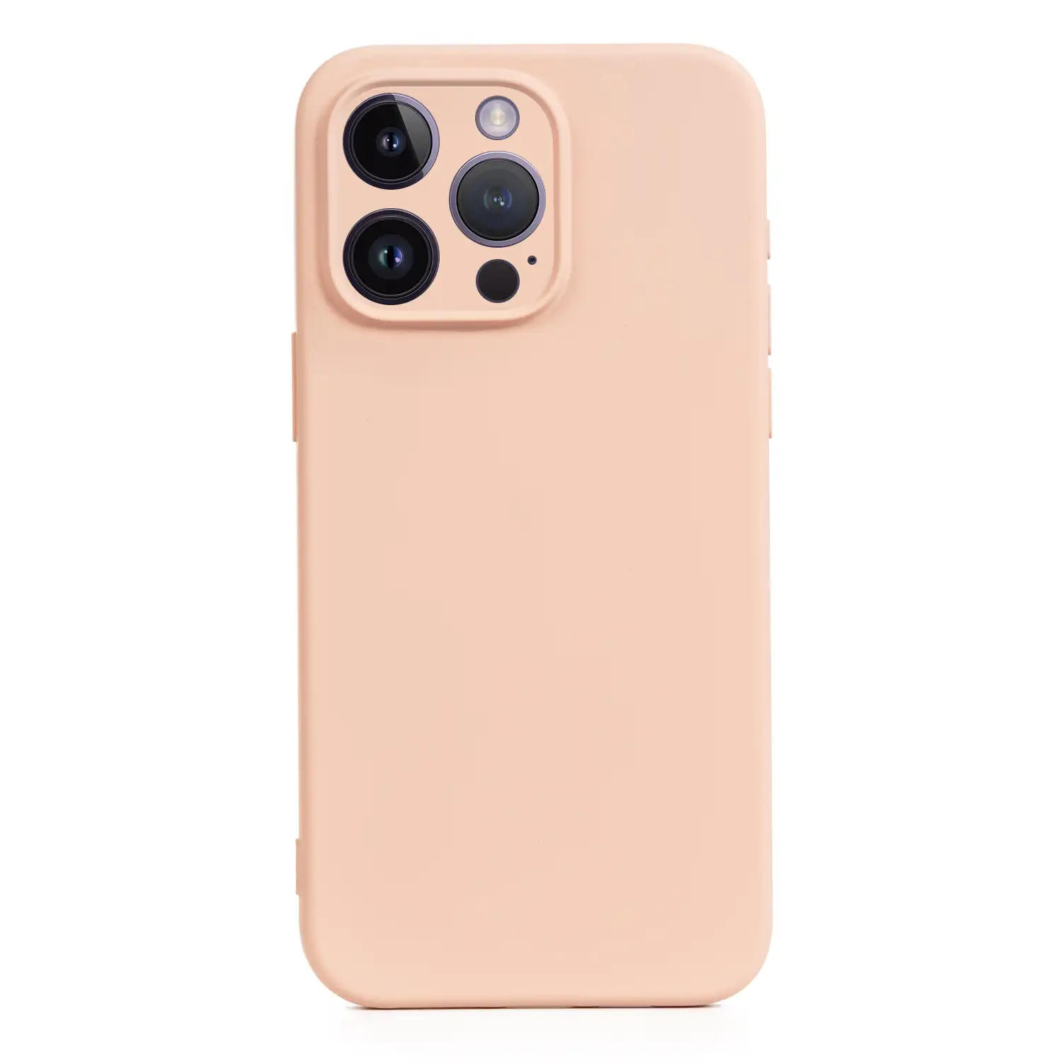 Carcasa de silicona Essential con protección de cámara para iPhone 14 Pro. Interior aterciopelado suave.