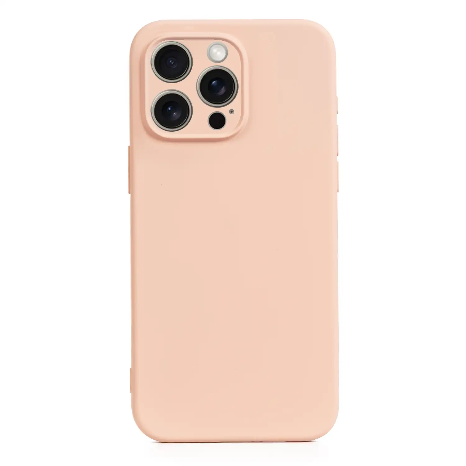 Carcasa de silicona Essential con protección de cámara para iPhone 15 Pro Max. Interior aterciopelado suave.
