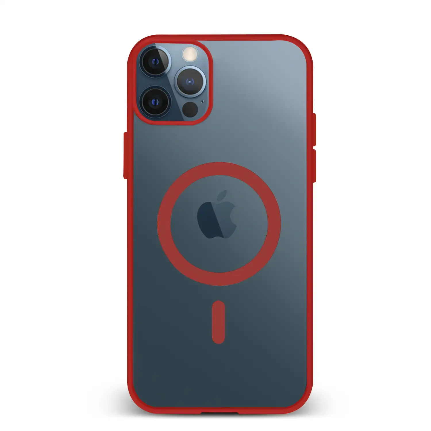 Carcasa híbrida antigolpes Magsafe para iPhone 15 Pro Max. Bordes de silicona y PVC posterior.