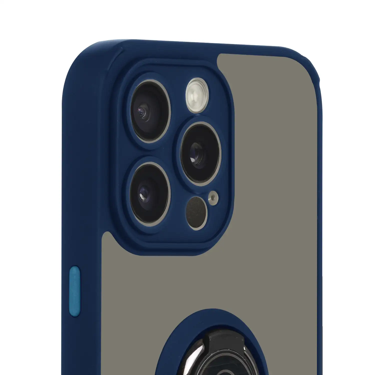 Carcasa híbrida antigolpes Clampstand con protección de cámara para 14 Pro Max. Anillo de sujección plegable + modo stand.