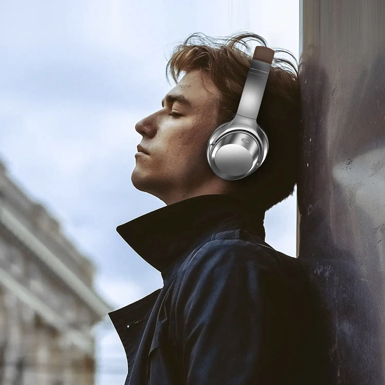 Cascos VJ901 Bluetooth 5.3 con cancelación activa de ruido ANC. Manos libres, acceso asistente de voz.