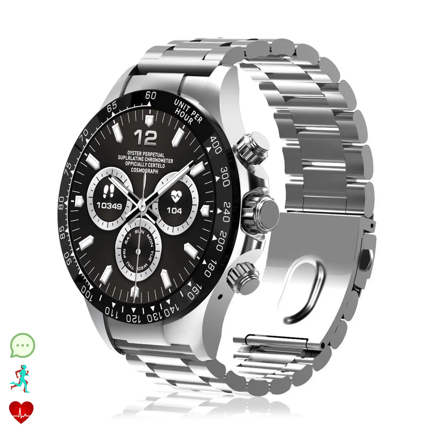 Smartwatch G6 Max. Llamadas BT, notificaciones, asistente de voz. Monitor de tensión y cardiaco, multideportivo.
