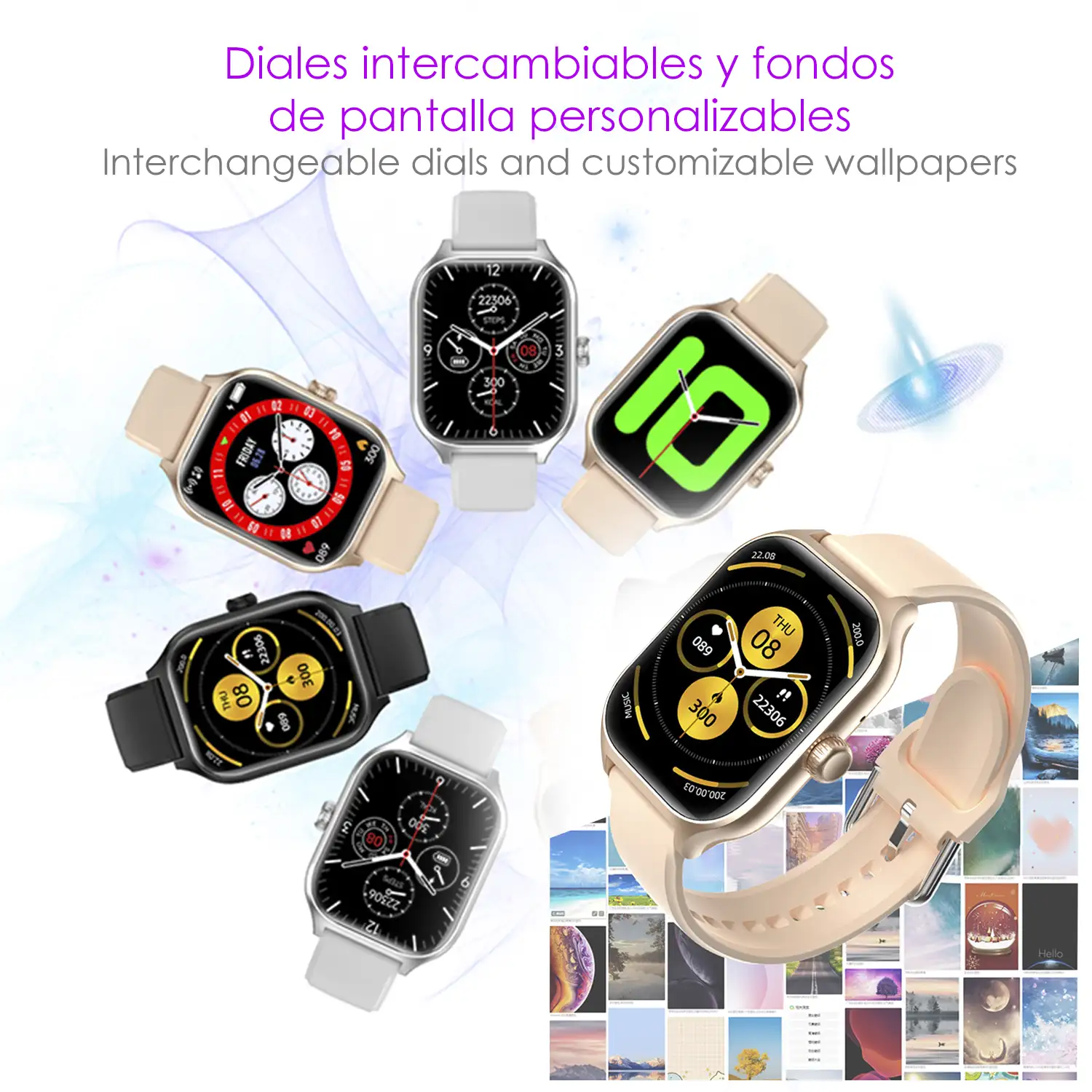 Smartwatch GT4 Pro con llamadas BT, notificaciones push. Monitor deportivo y de salud. Corona multifunción.
