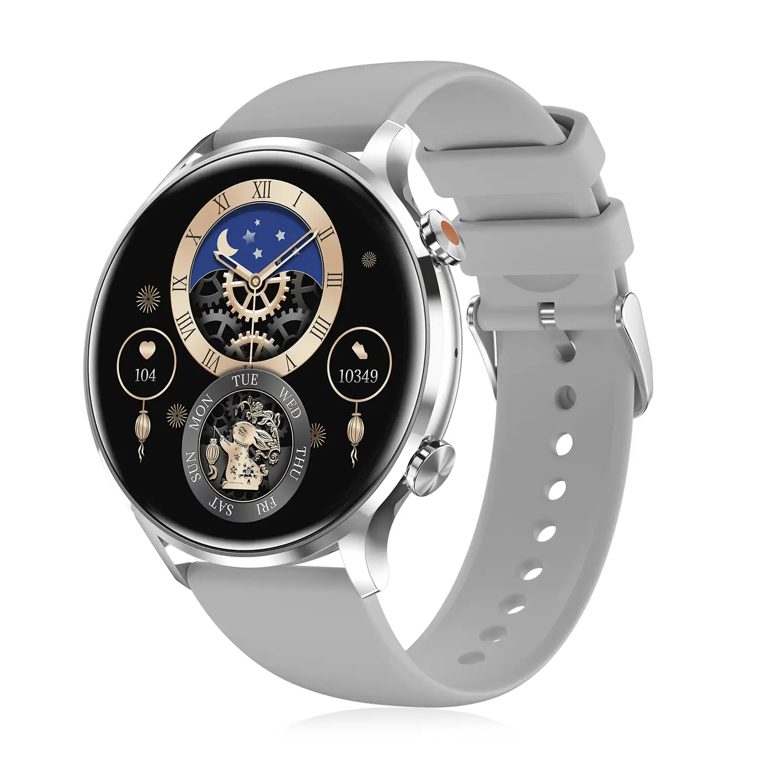 Smartwatch QS40 con llamadas Bluetooth, notificaciones push. Múltiples modos deportivos, monitores de salud.