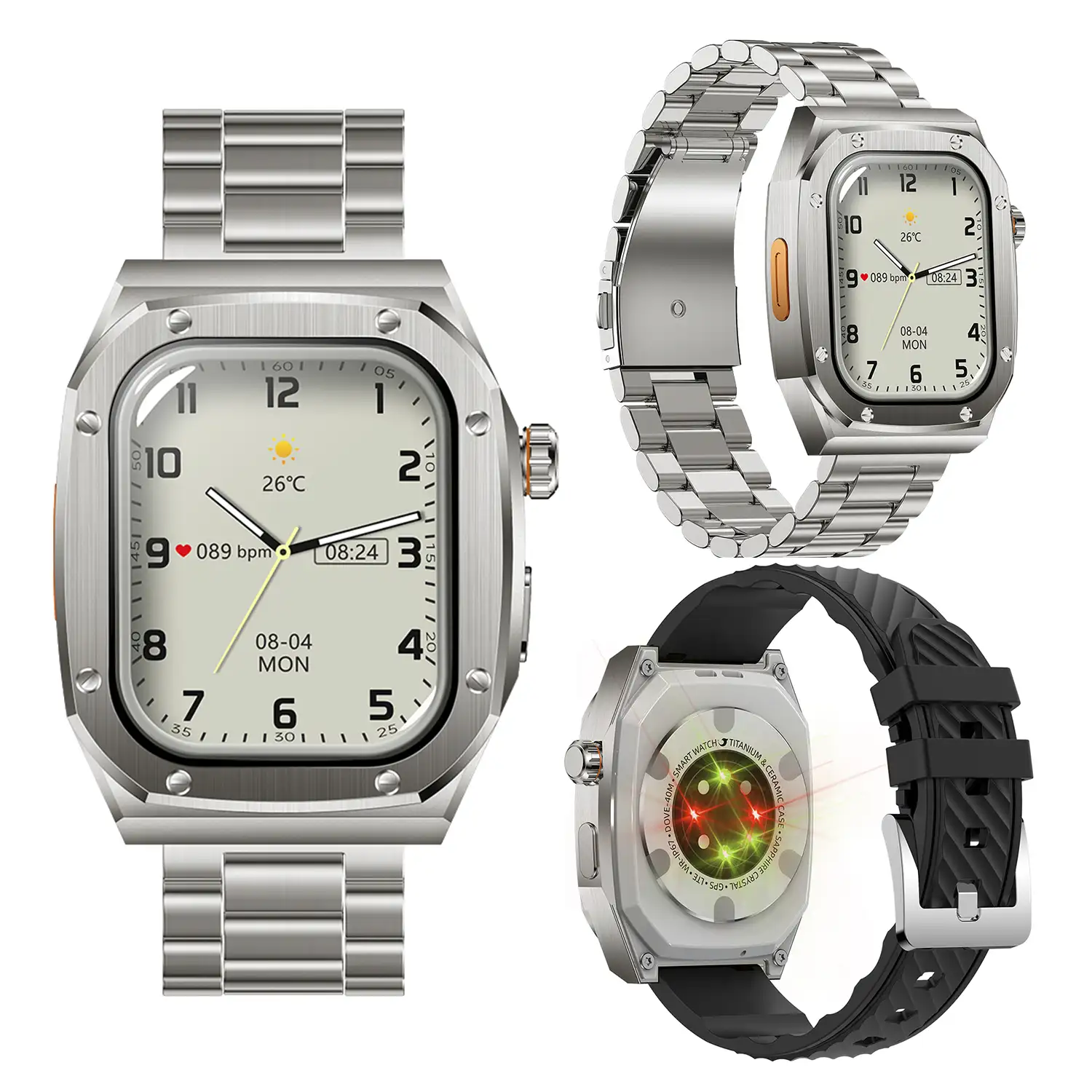 Smartwatch Z79 Max doble pulsera. Monitor de salud, tensión, etc. Modos deportivos, split screen, llamadas BT.