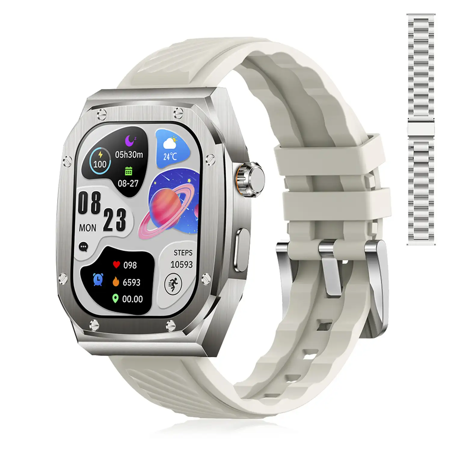 Smartwatch Z79 Max doble pulsera. Monitor de salud, tensión, etc. Modos deportivos, split screen, llamadas BT.