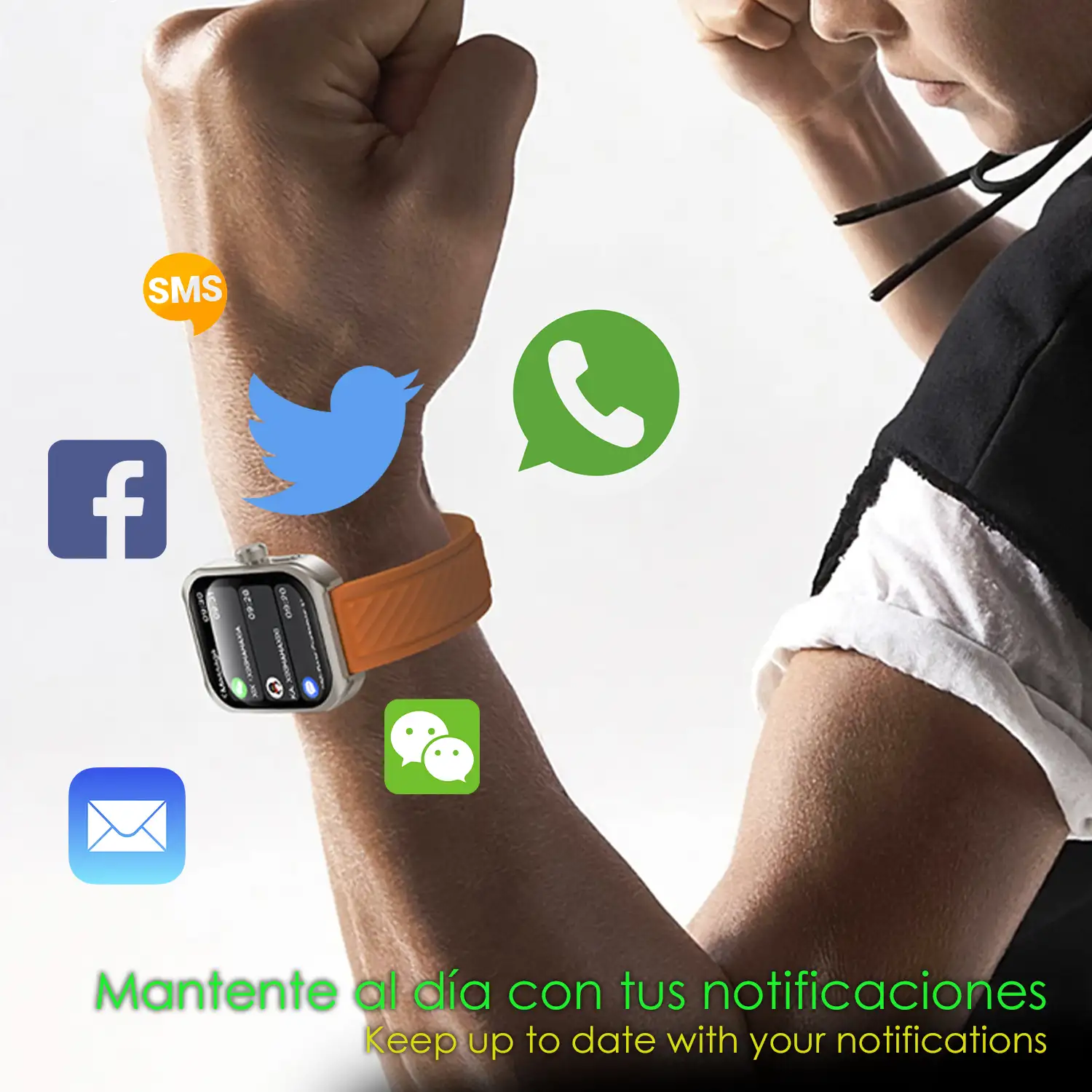Smartwatch Z88 Pro doble pulsera. Funciones outdoor, llamadas BT, notificaciones push. Funciones deportivas + salud.