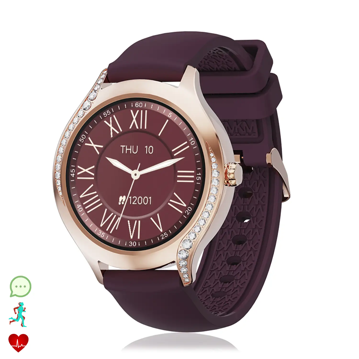 Smartwatch T214 compacto y elegante. Llamadas BT, notificaciones push. Monitor de salud, ciclos femeninos. Modos deportivos.