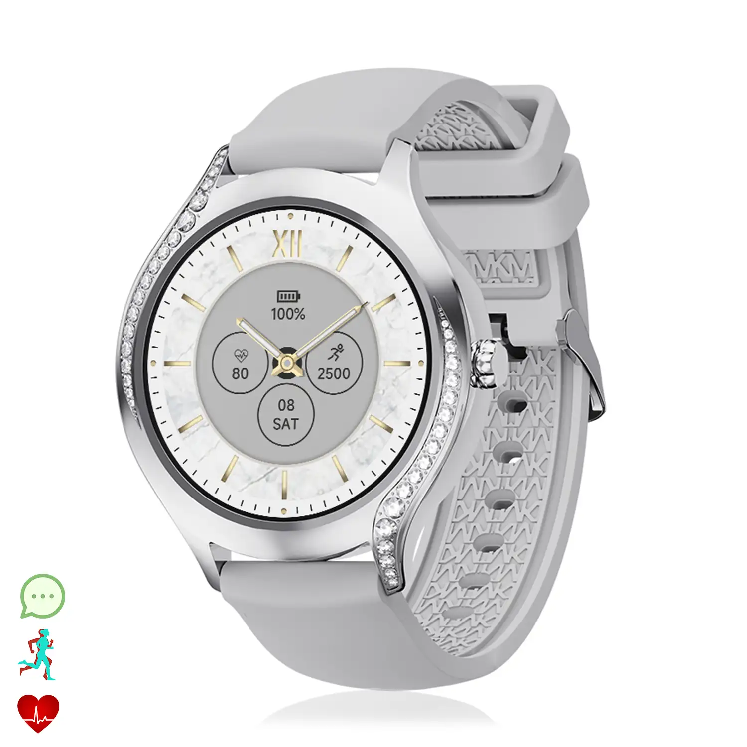 Smartwatch T214 compacto y elegante. Llamadas BT, notificaciones push. Monitor de salud, ciclos femeninos. Modos deportivos.
