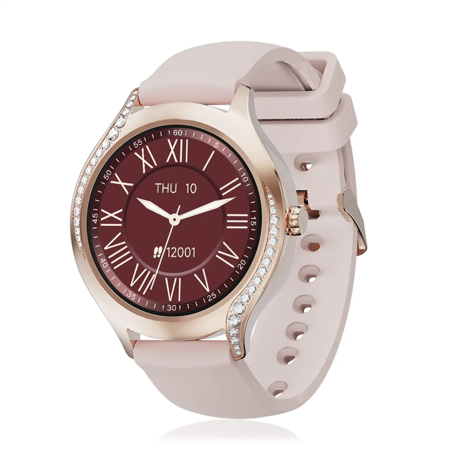 Smartwatch T214 compacto y elegante. Llamadas BT, notificaciones push. Monitor de salud, ciclos femeninos. Modos deportivos.