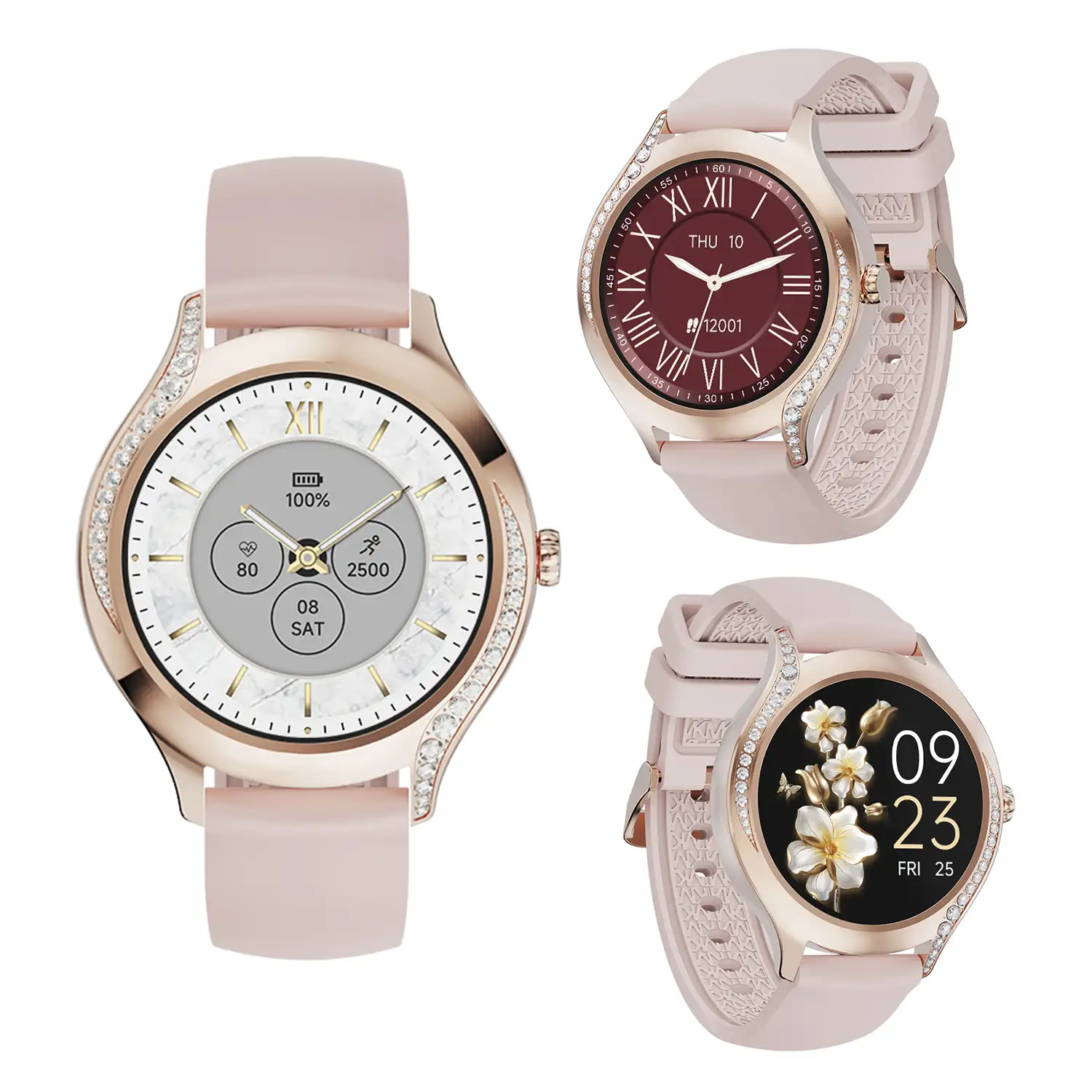 Smartwatch T214 compacto y elegante. Llamadas BT, notificaciones push. Monitor de salud, ciclos femeninos. Modos deportivos.