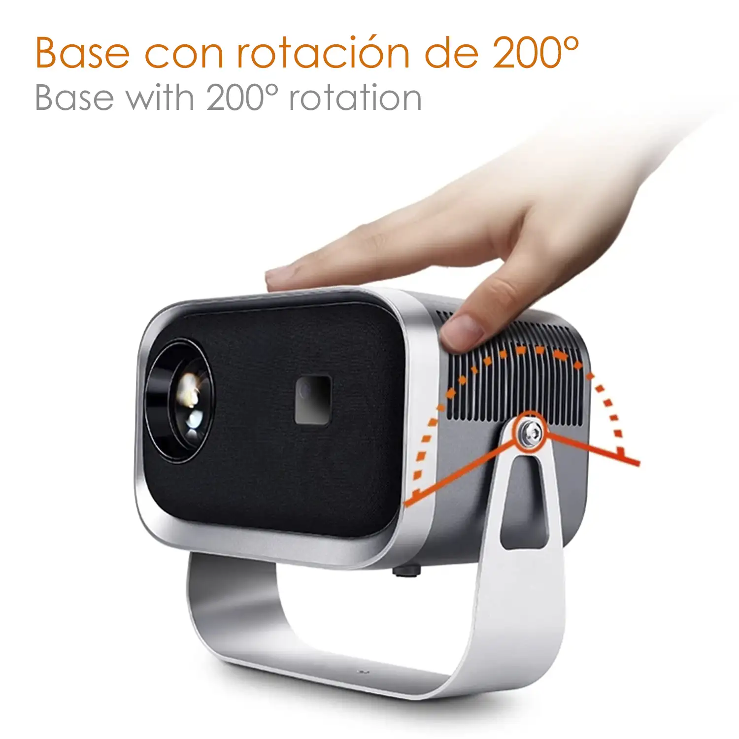 Video proyector LCD K6, HD 720P, soporte 4K. Android 9.0, WiFi, 4200lm, 30-150 pulgadas. Duplicación pantalla. Netflix, Youtube, etc.