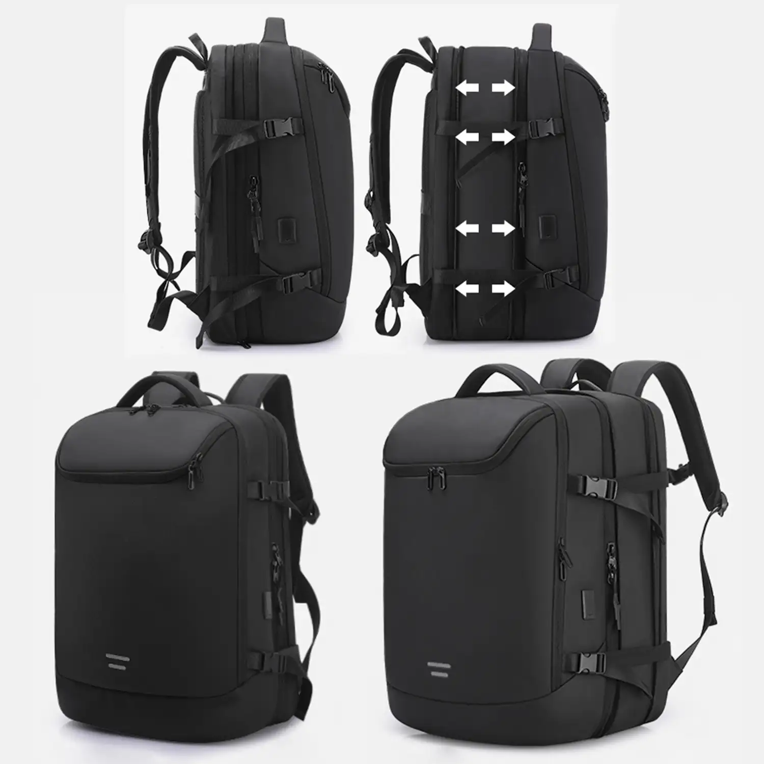 Mochila expandible 36L/50L con capa impermeable, porta Laptop 17,3