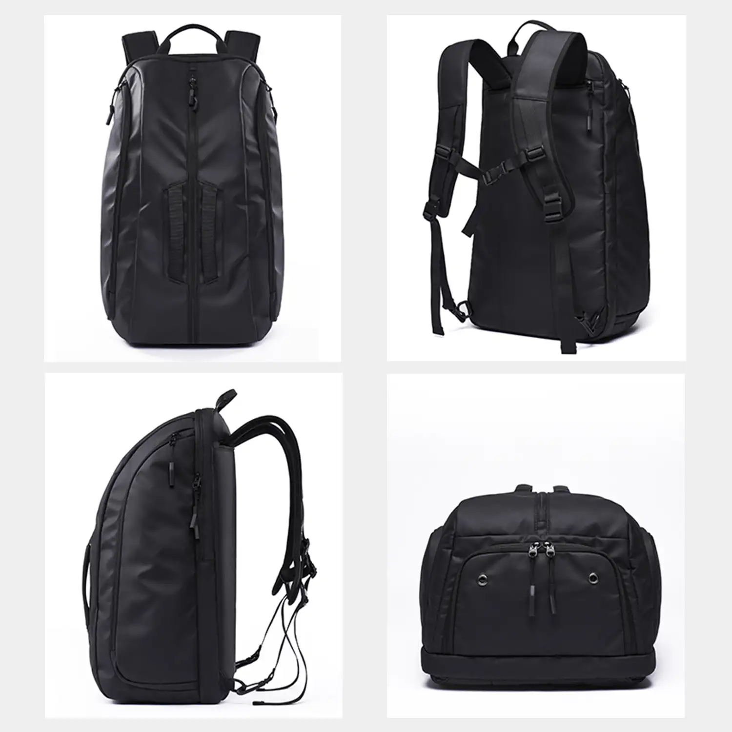 Mochila multi compartimento con capa impermeable. Uso tipo bolsa. Laptop 17