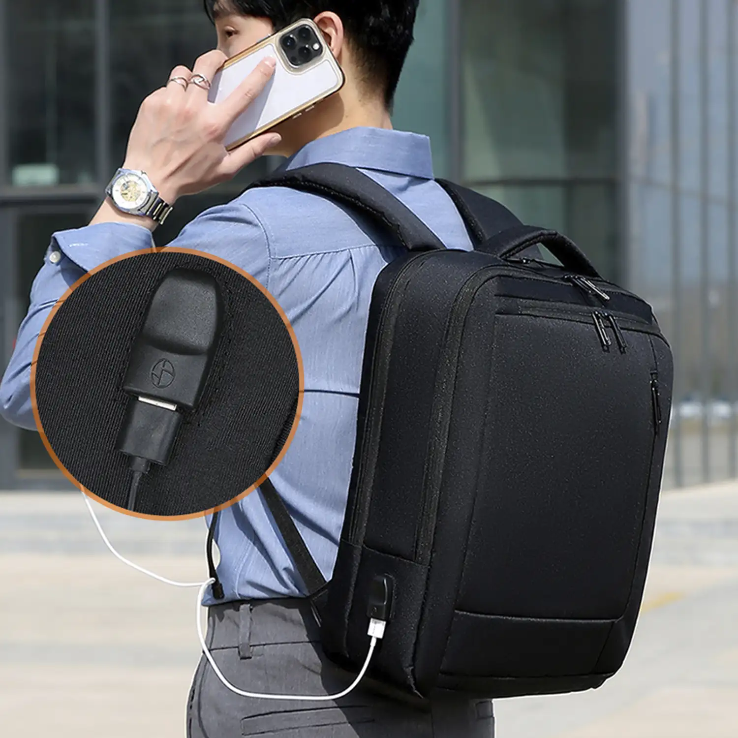 Mochila multi compartimento porta Laptop 16