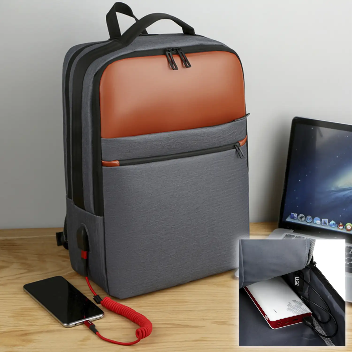 Mochila multi compartimento porta Laptop 15,6