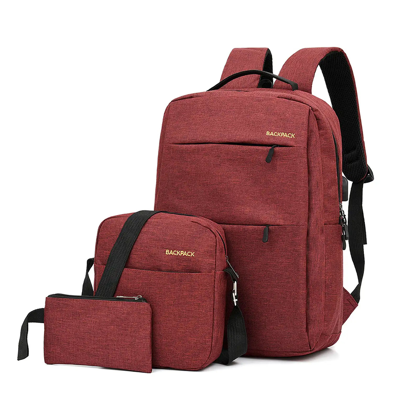 Conjunto mochila multi compartimento, porta Laptop 15,6