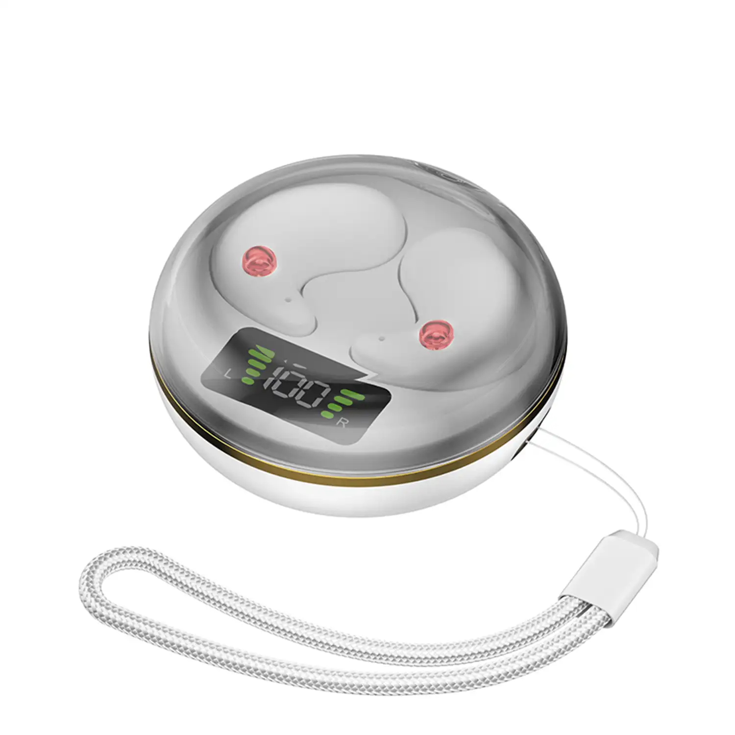 Auriculares BY-8 TWS Bluetooth 5,3. Display LED. Acceso asistente voz. Control de reproducción.