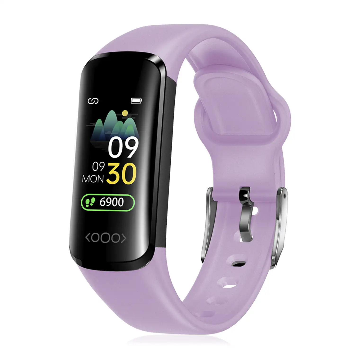 Brazalete inteligente TK30 con temperatura corporal, multideporte, monitor cardiaco y de presión sanguínea.