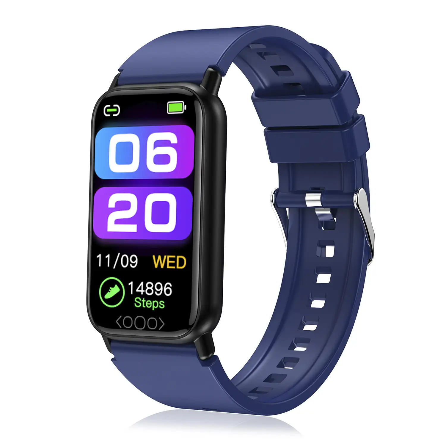 Brazalete inteligente TK72 con temperatura corporal; monitor de glucosa, ácido úrico, cardiaco y de tensión.