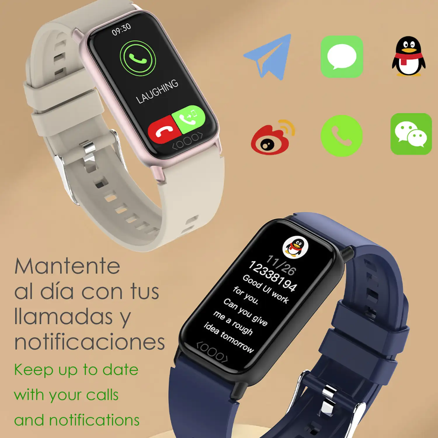 Brazalete inteligente TK72 con temperatura corporal; monitor de glucosa, ácido úrico, cardiaco y de tensión.