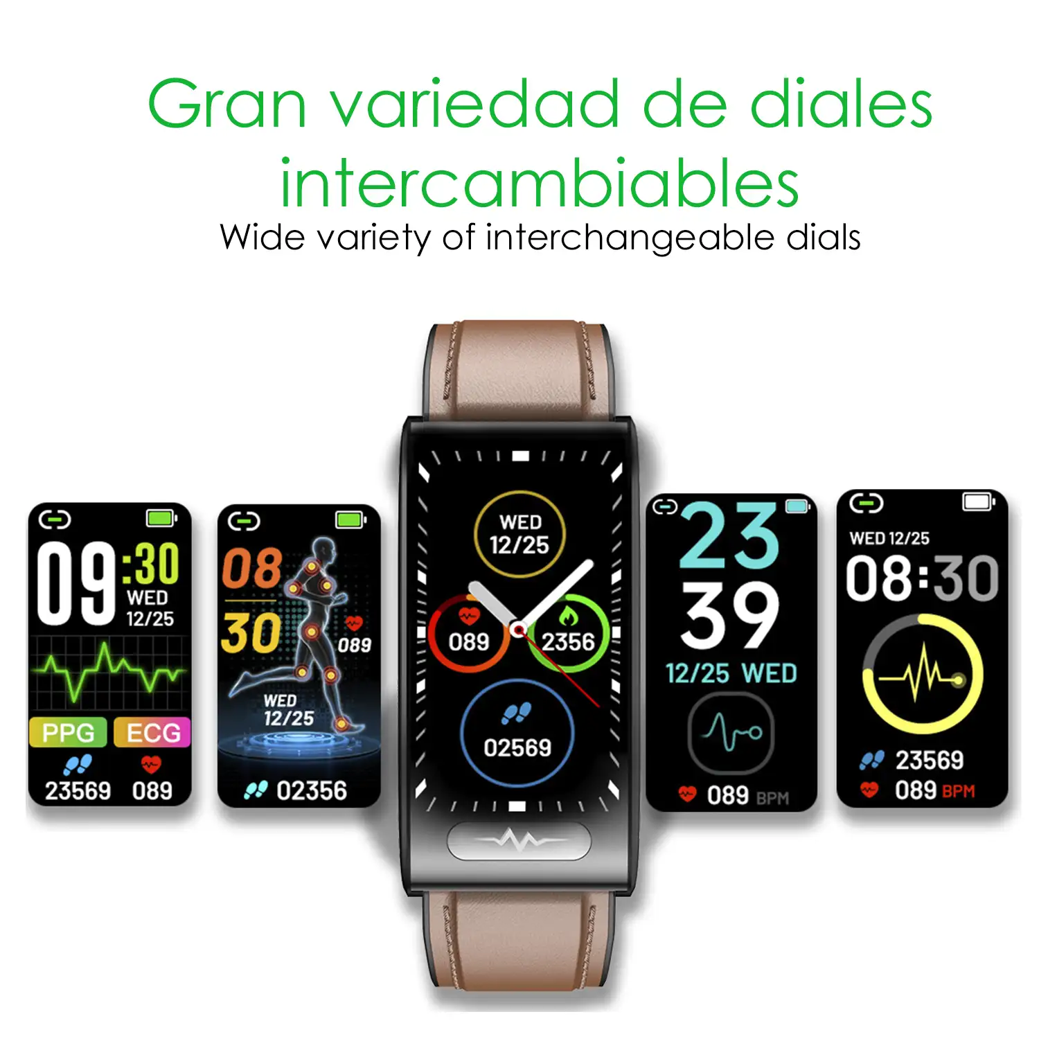 Brazalete inteligente TK70 ECG, monitor de glucosa en sangre, oxígeno y tensión, frecuencia cardiaca 24 horas, termómetro corporal.
