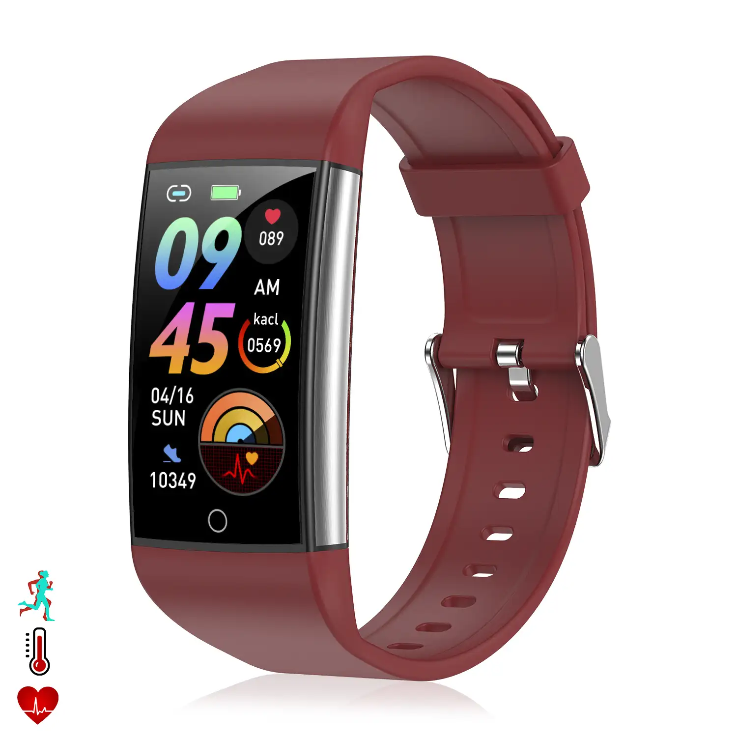 Brazalete inteligente TK76. Terapia de moxibustión magnética. Monitor de ácido úrico, lípidos en sangre, grasa corporal, glucosa en sangre.