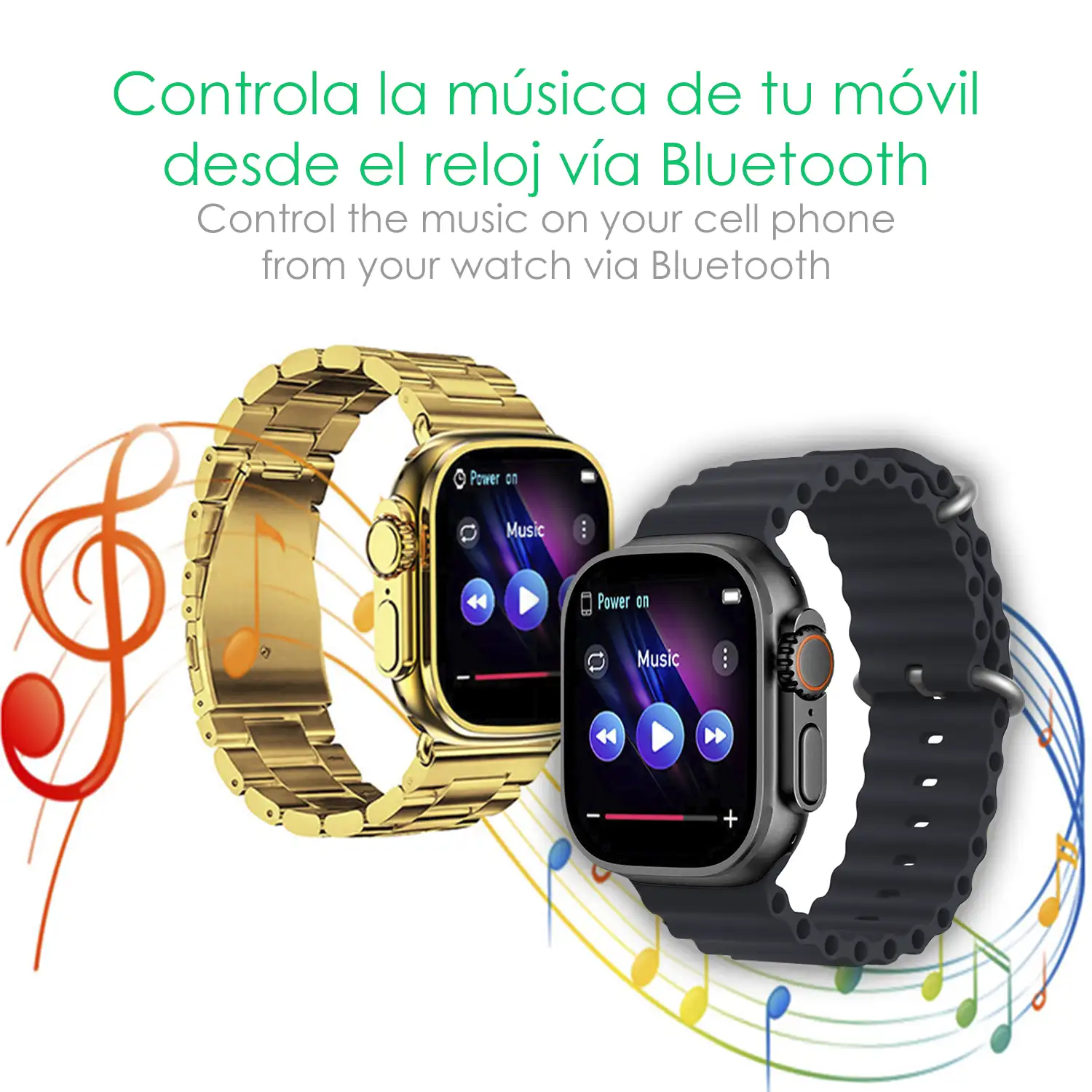Smartwatch C9 Ultra Max con 20 modos de deporte, llamadas Bluetooth. Monitores de frecuencia cardiaca, oxígeno en sangre, tensión. Doble correa.