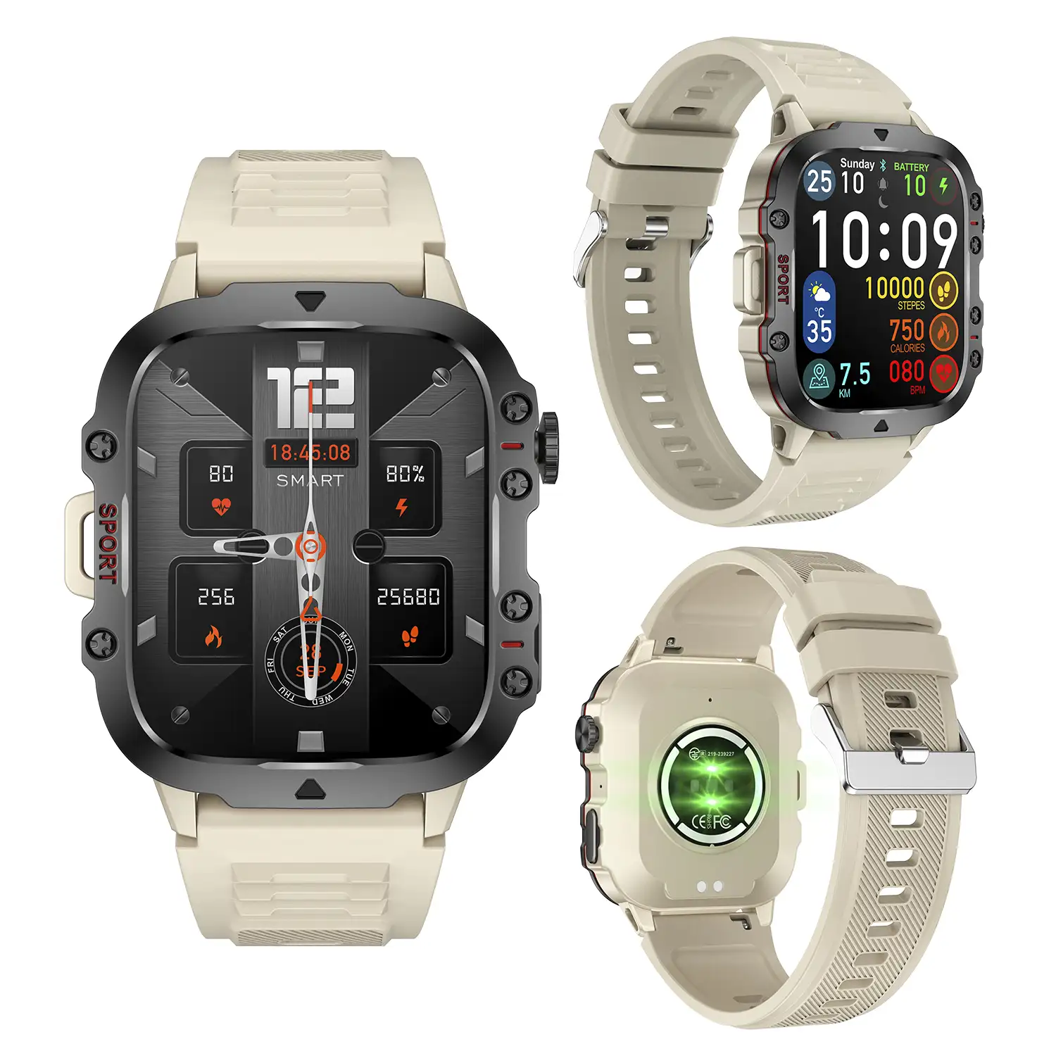 Smartwatch QX11 outdoor. Llamadas Bluetooth, notificaciones push, más de 100 modos deportivos. Monitor cardiaco y O2.