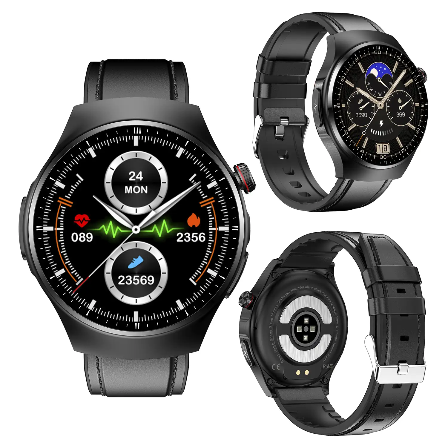 Smartwatch TK25. ECG , glucosa en sangre, ácido úrico y lípidos, IMC grasa corporal, temperatura, O2 y tensión.