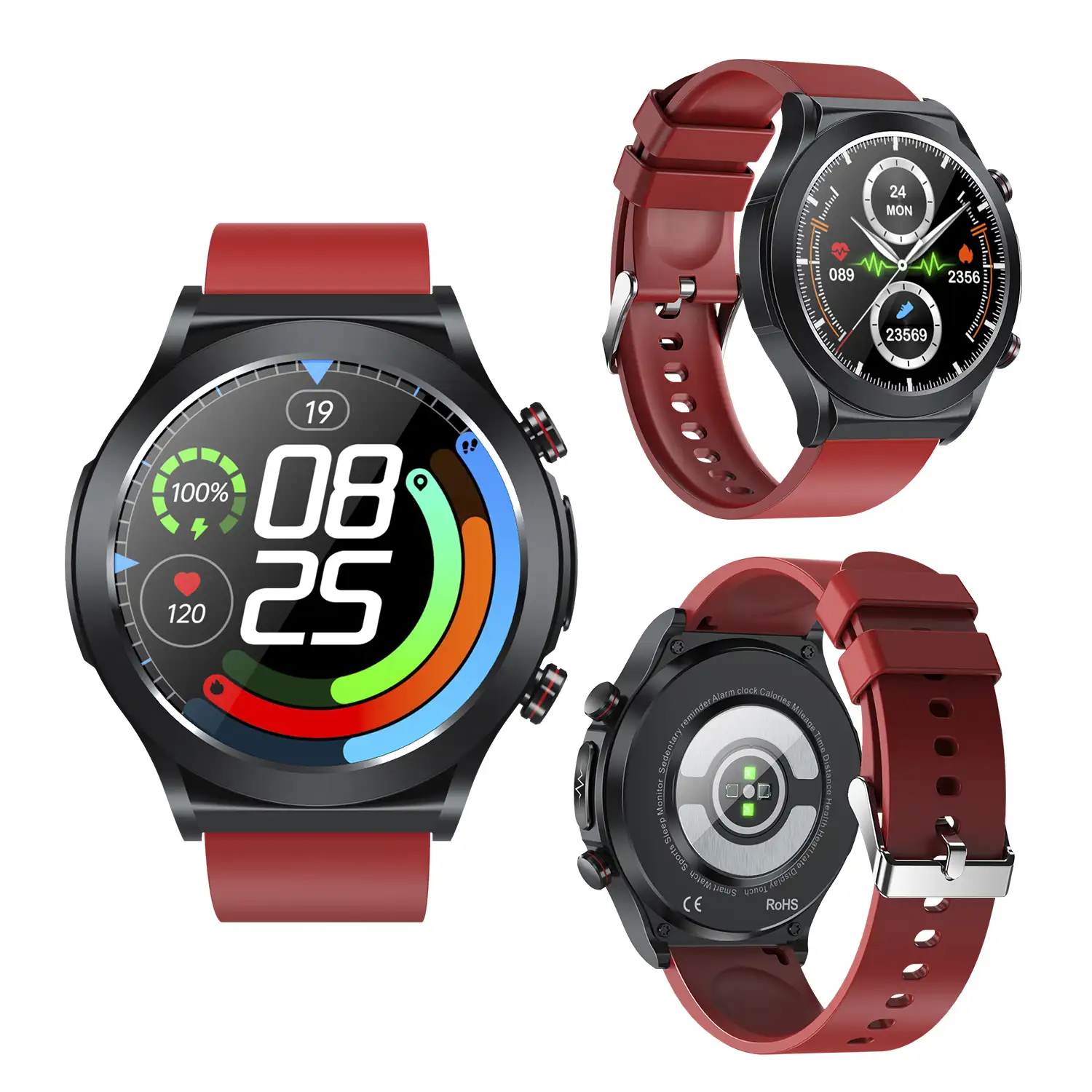 Smartwatch TK21P. Terapia de moxibustión magnética. Ácido úrico y lípidos, ECG , glucosa en sangre, temperatura, O2 y tensión.