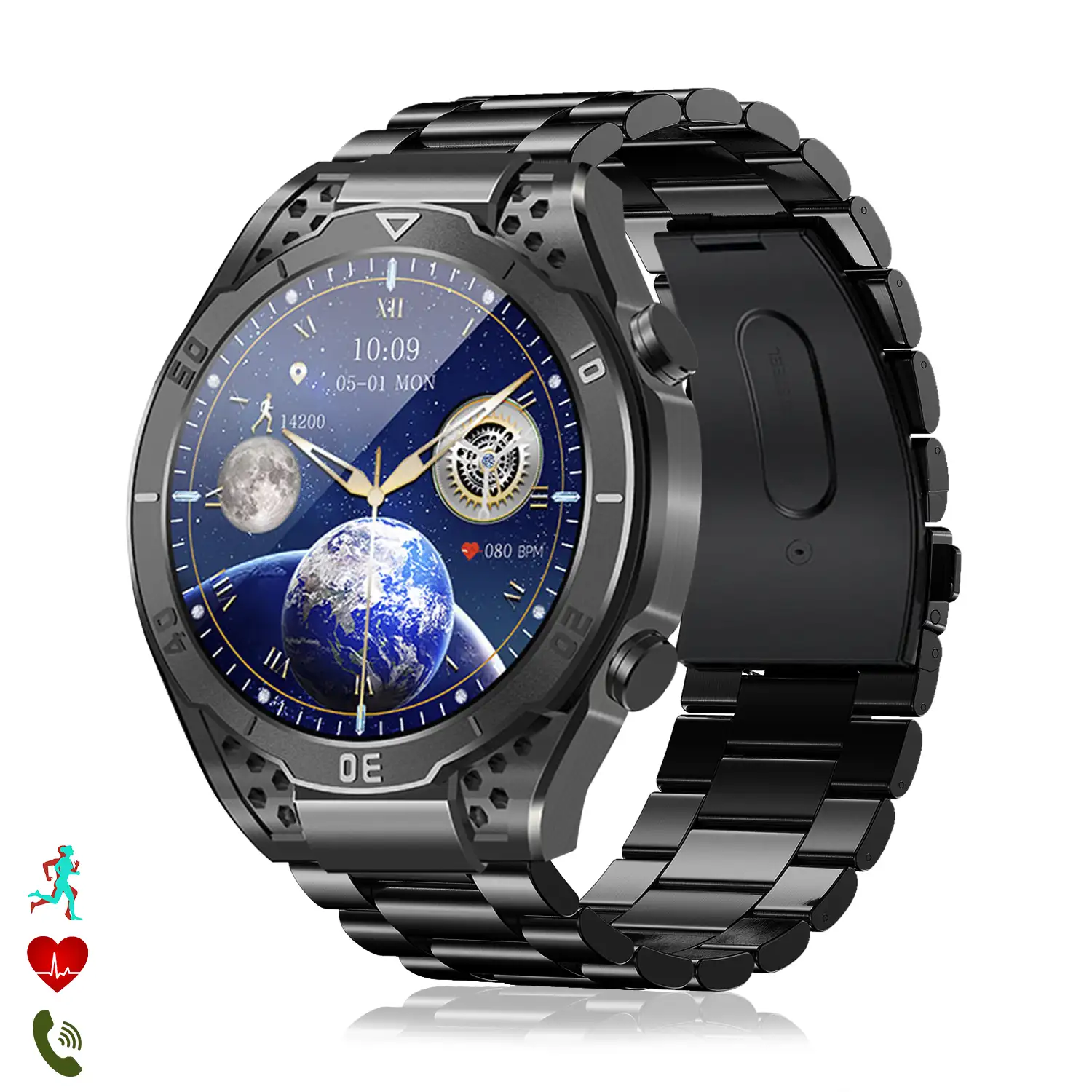 Smartwatch JA01. Monitor de ácido úrico y lípidos, control de glucosa en sangre, electrocardiograma ECG, composición corporal.