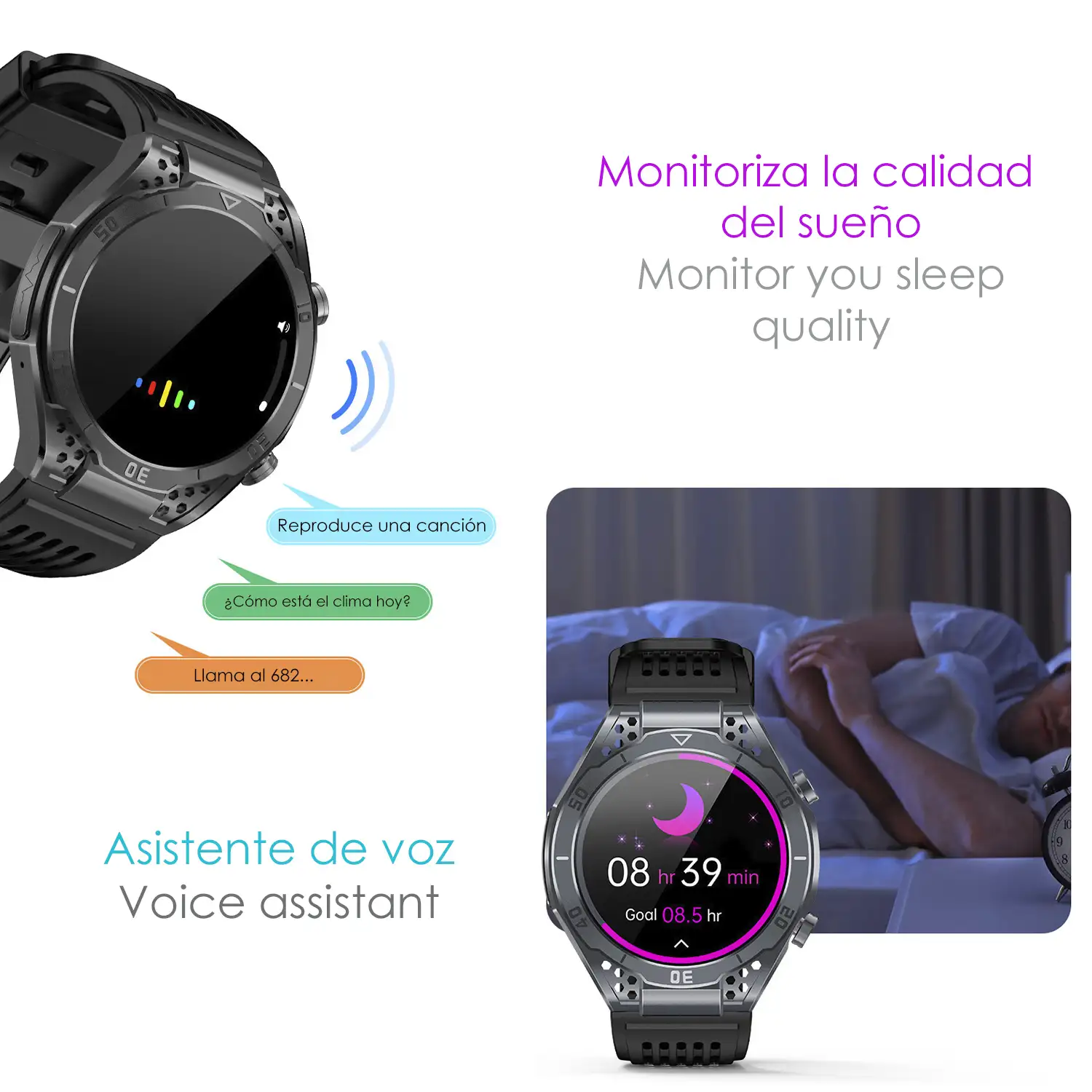 Smartwatch JA01. Monitor de ácido úrico y lípidos, control de glucosa en sangre, electrocardiograma ECG, composición corporal.