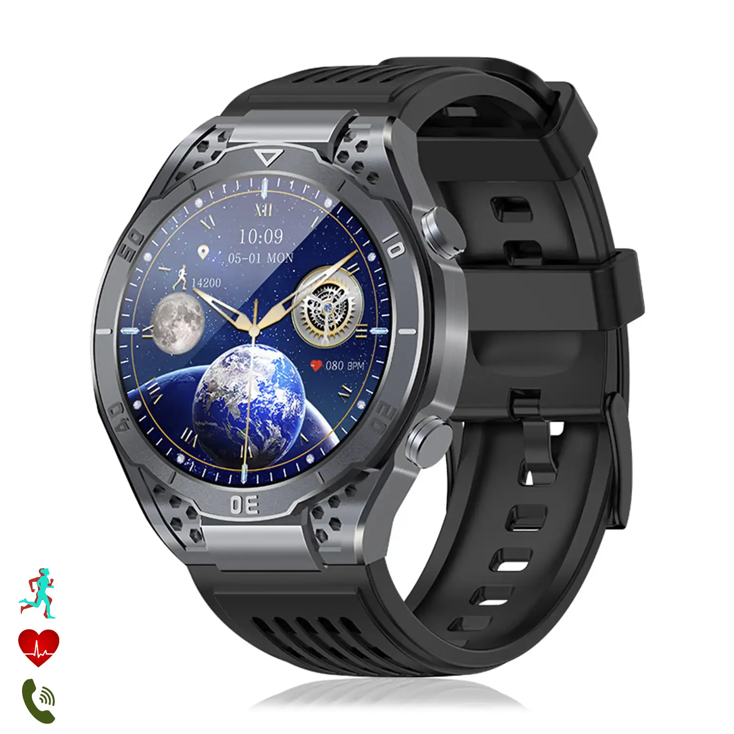 Smartwatch JA01. Monitor de ácido úrico y lípidos, control de glucosa en sangre, electrocardiograma ECG, composición corporal.