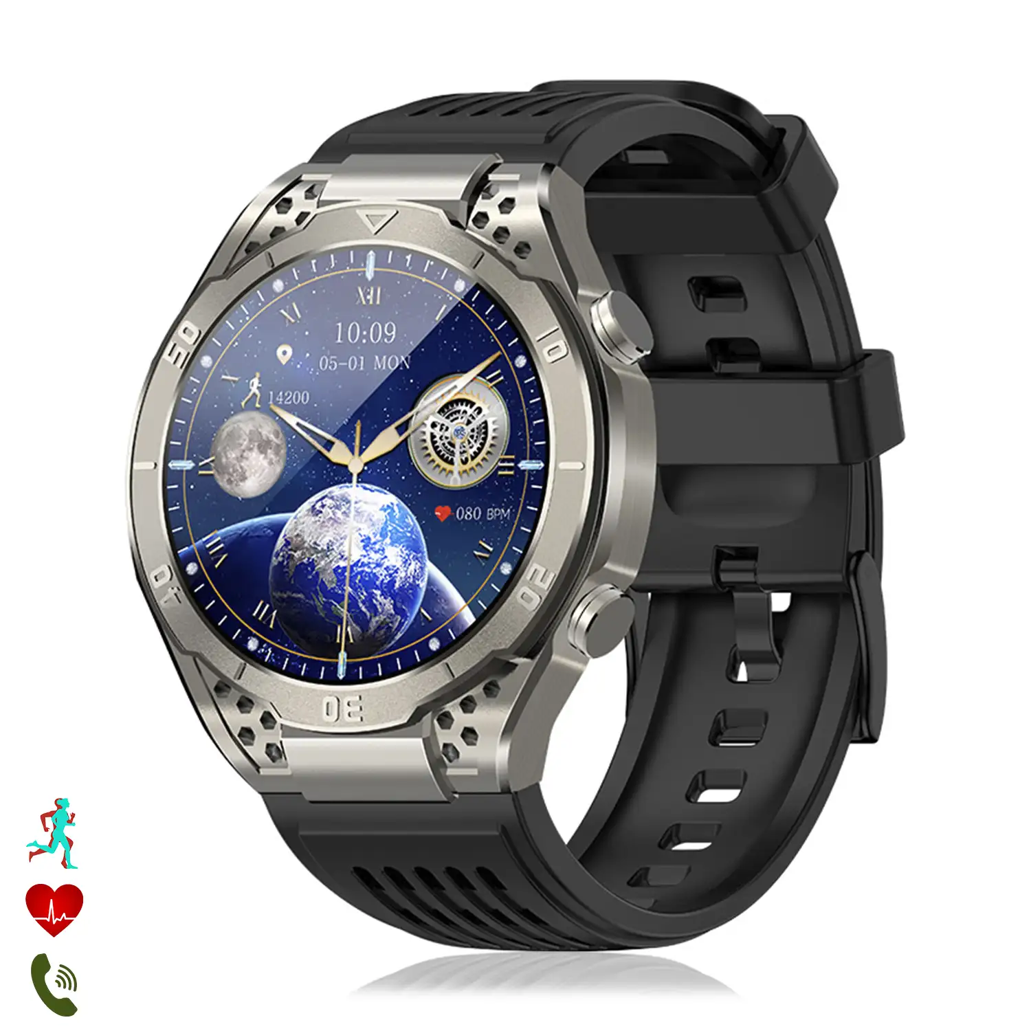 Smartwatch JA01. Monitor de ácido úrico y lípidos, control de glucosa en sangre, electrocardiograma ECG, composición corporal.