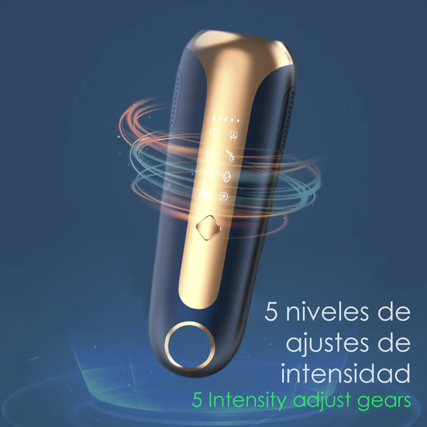 Depiladora por punto de congelación T60. 5 niveles, refrigeración por zafiro. Base de esterilización con lámpara UV.