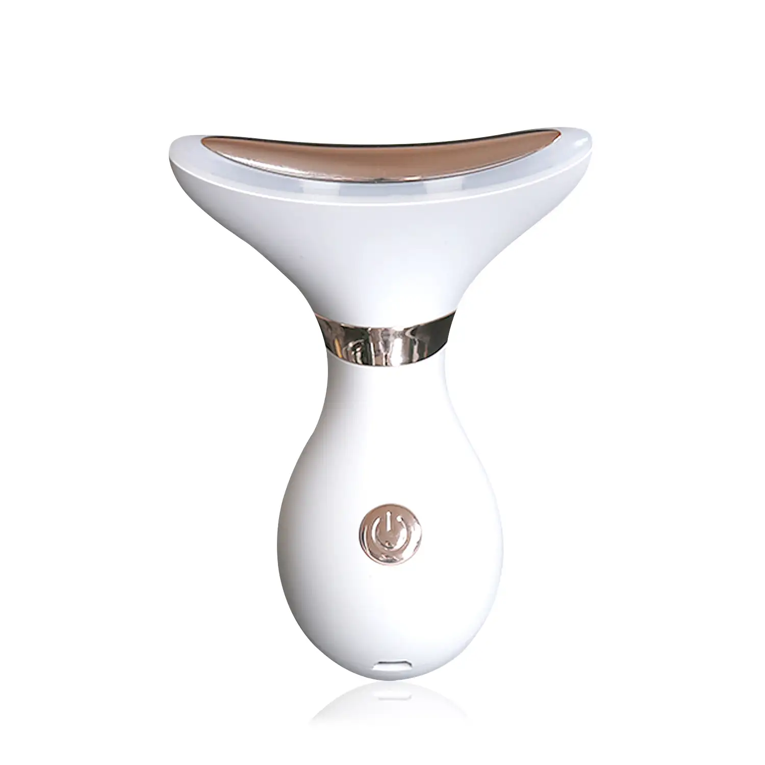 Instrumento de belleza, cuidado de la piel, 5 en 1: calor, vibración y tratamiento de luz LED triple.