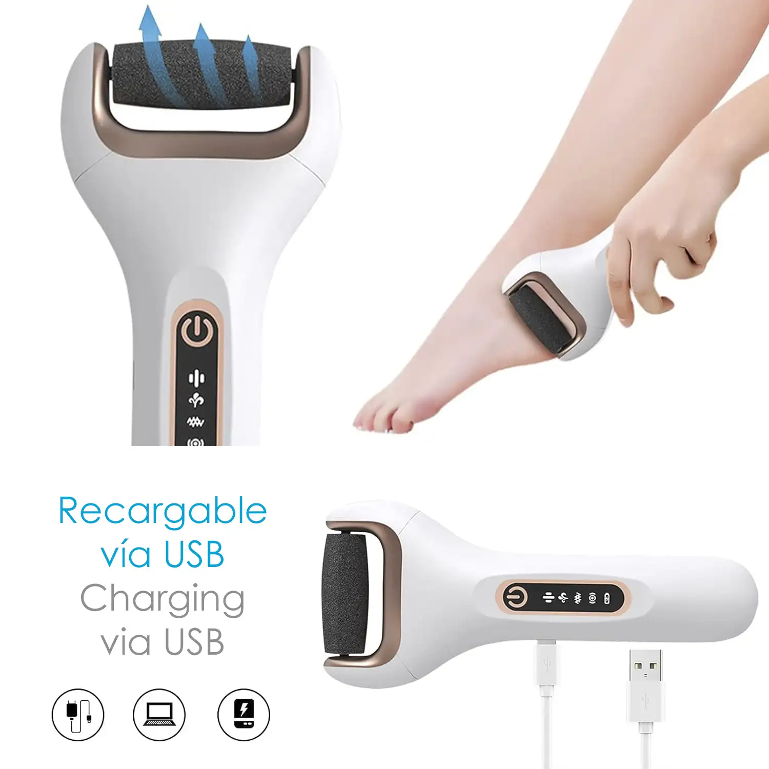 Lima electrónica para pies, pedicura avanzada.