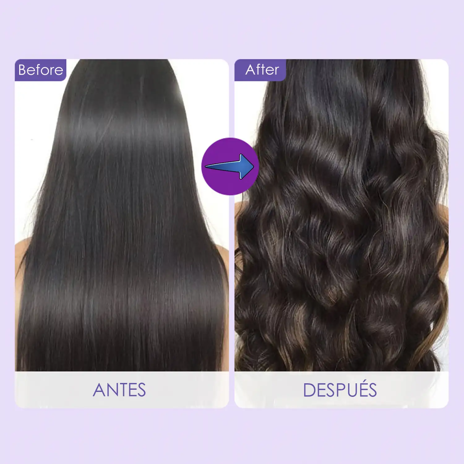 Rizador de pelo. 9 intensidades. Funcionamiento sencillo. Compacto y portátil.