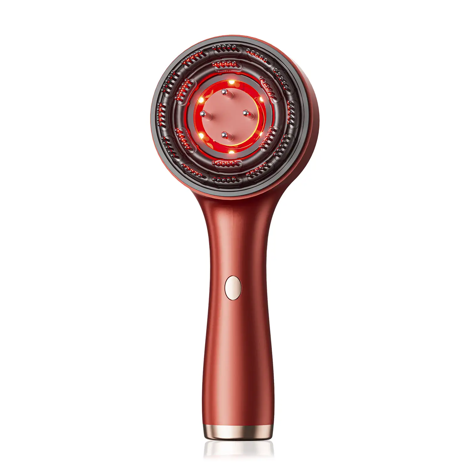 Peine de cuidado capilar con tratamiento de luz roja 850nm. Masajeador del cuero cabelludo.