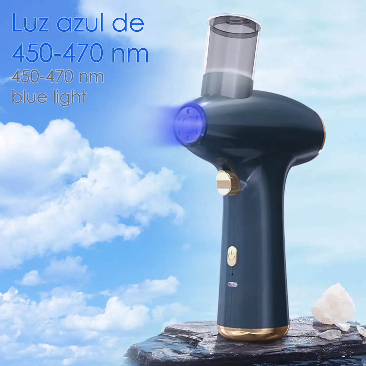 Dermo hidradator con inyección de oxígeno y tratamiento de luz roja 630nm.