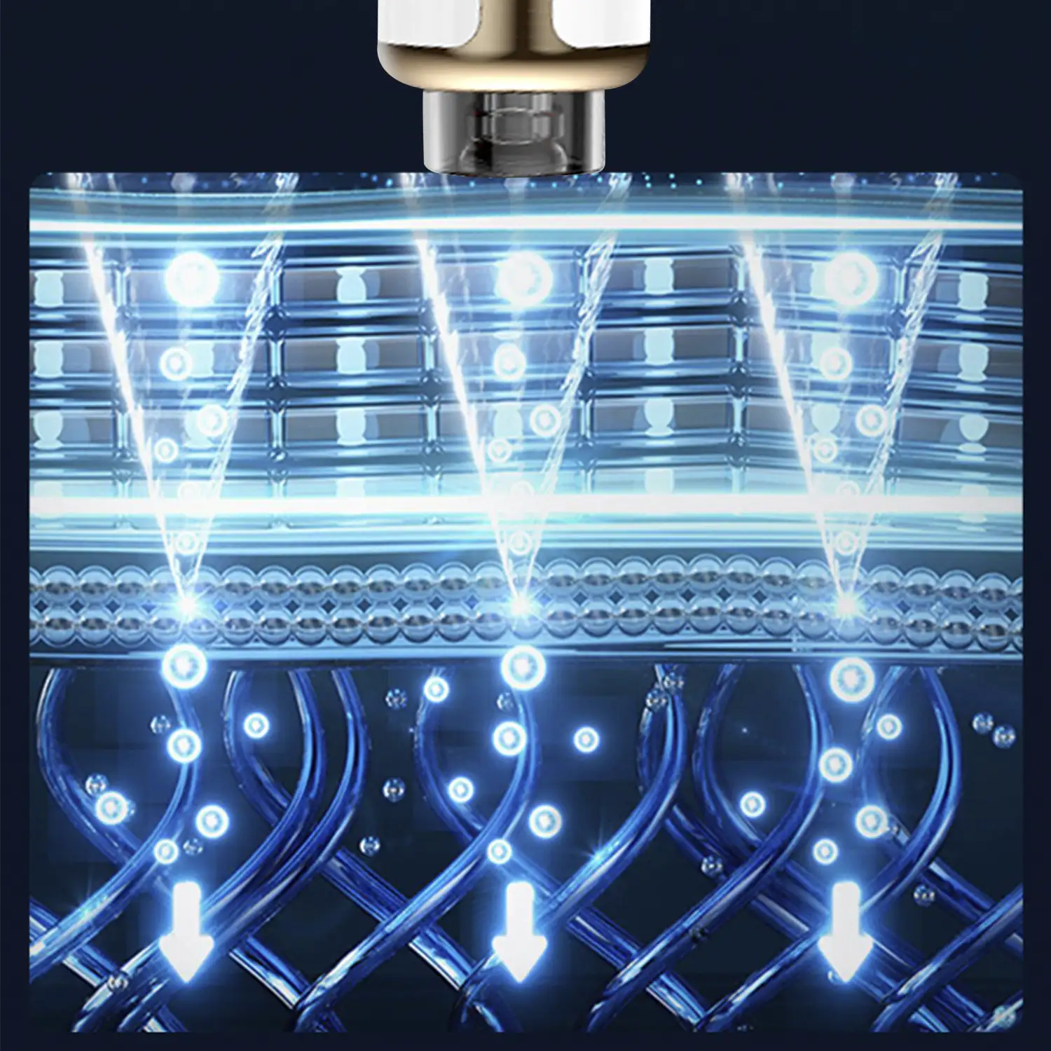 Pistola eléctrica de nanoagua y luz. Multiplica hasta 20 veces la absorción de lociones y tratamientos para la piel.
