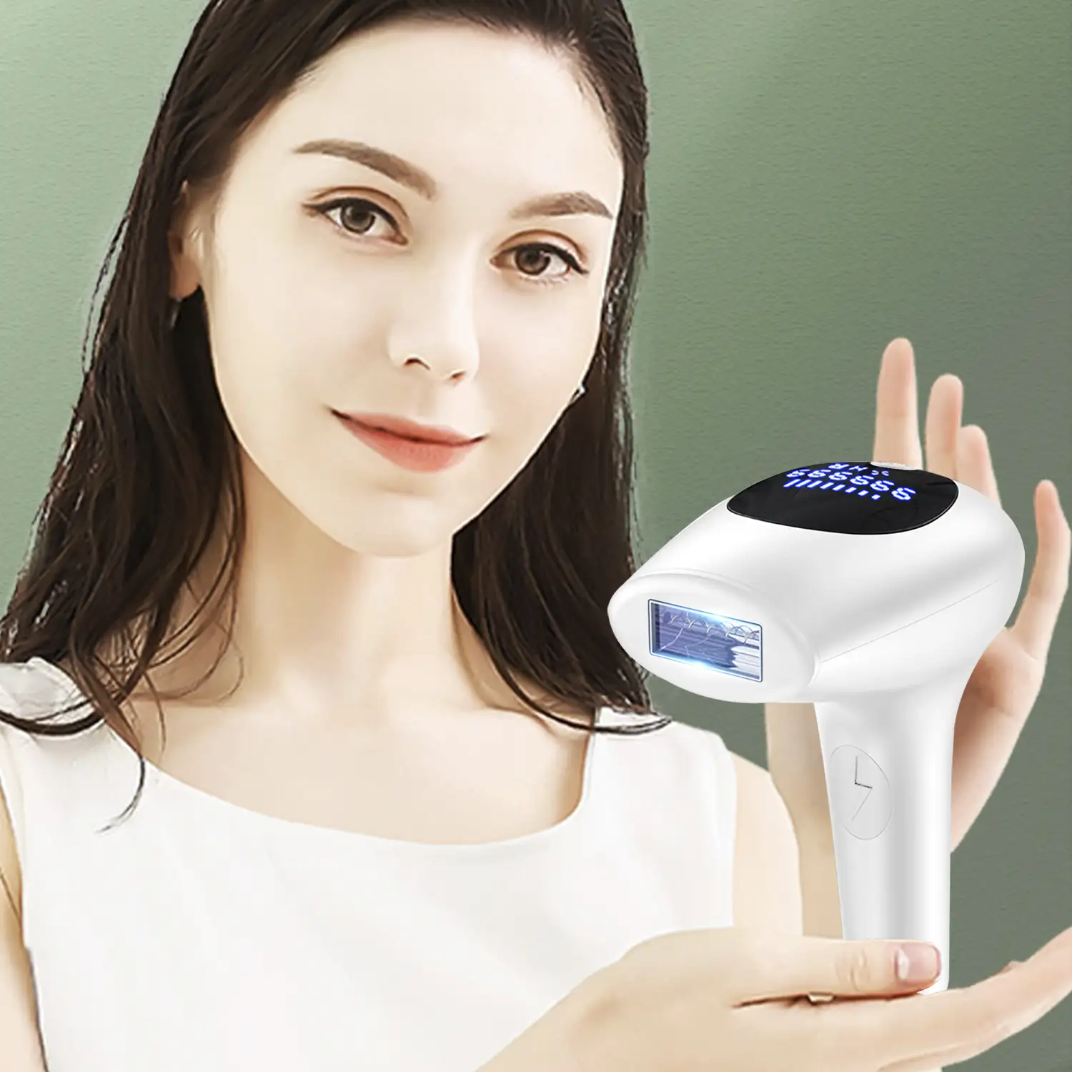 Depiladora IPL de luz pulsada. 8 niveles, 900.000 disparos de flash.