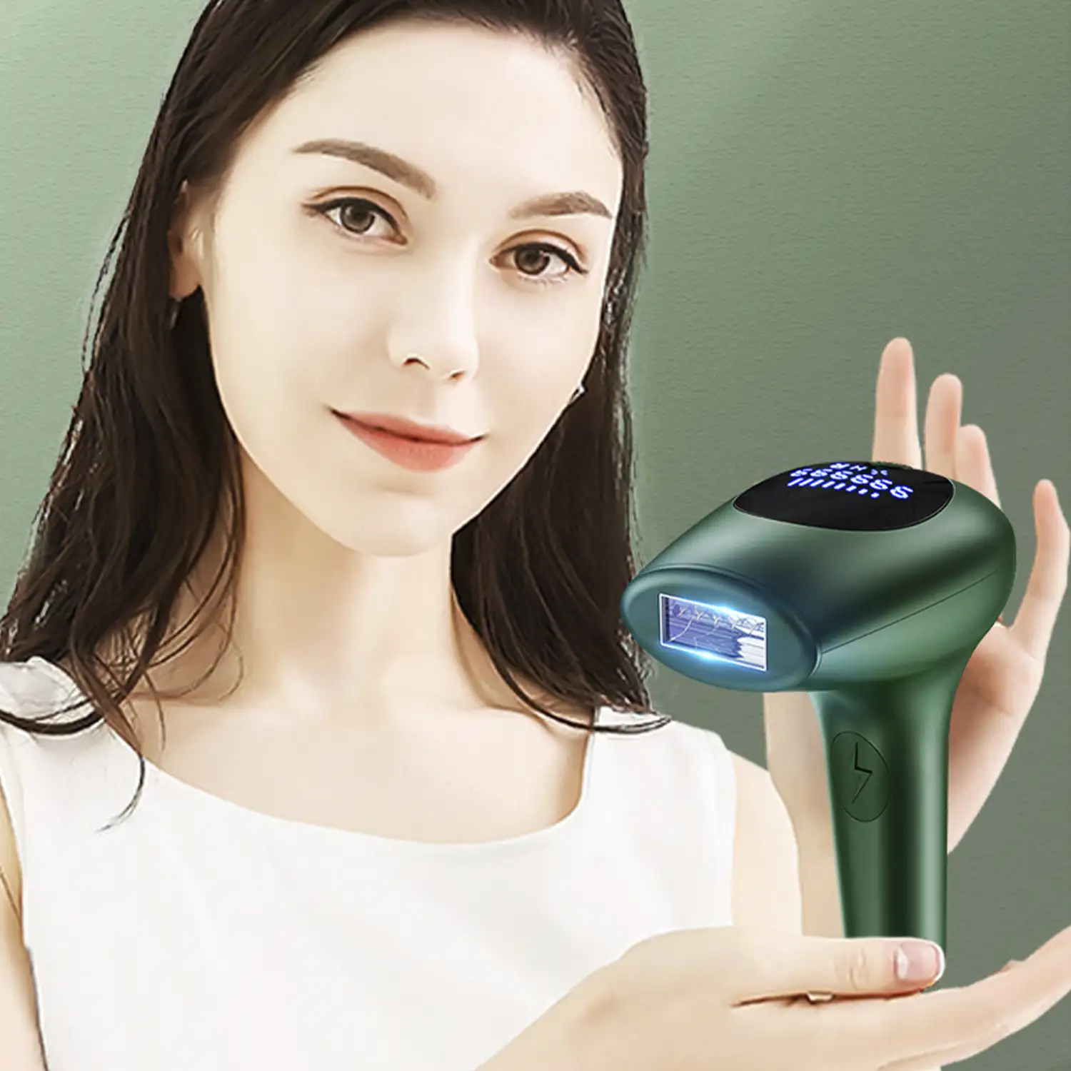 Depiladora IPL de luz pulsada. 8 niveles, 900.000 disparos de flash.