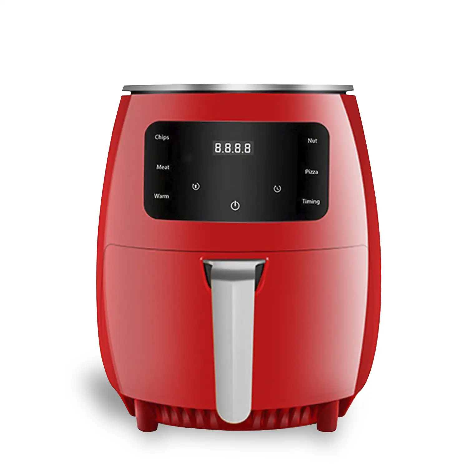 Freidora de aire 6L, 1400W. Panel táctil, programas de cocinado y modos manuales, rejilla antiadherente.