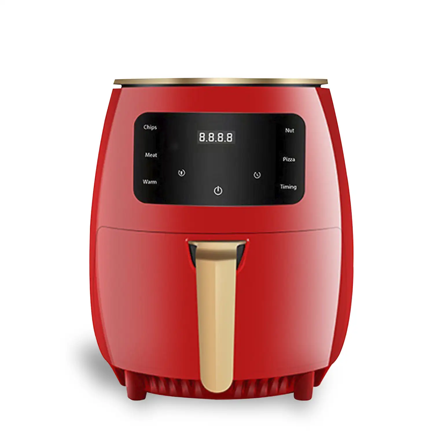Freidora de aire 6L, 1400W. Panel táctil, programas de cocinado y modos manuales, rejilla antiadherente.