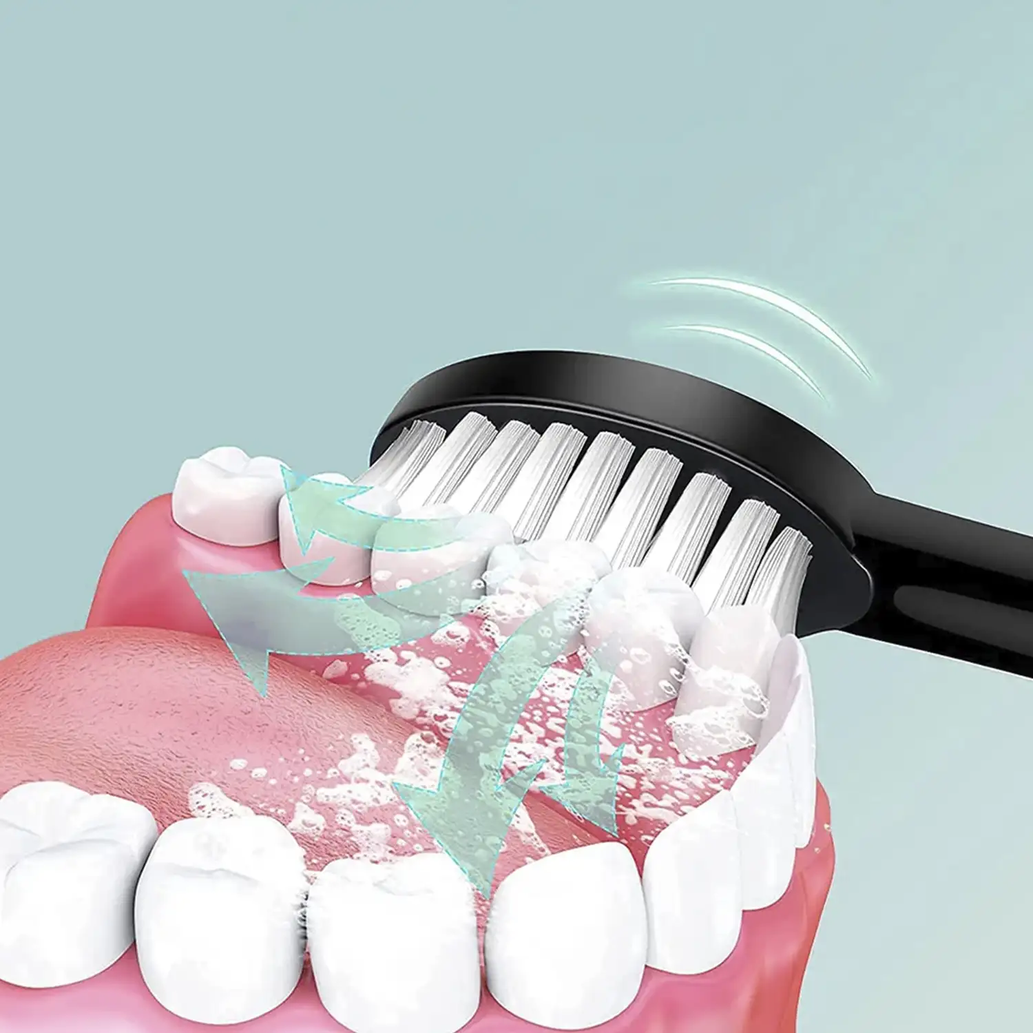 Cepillo de dientes eléctrico sónico 330. Modos limpiar, pulir, blanquear, sensible y masaje. Incluye 5 cabezales.