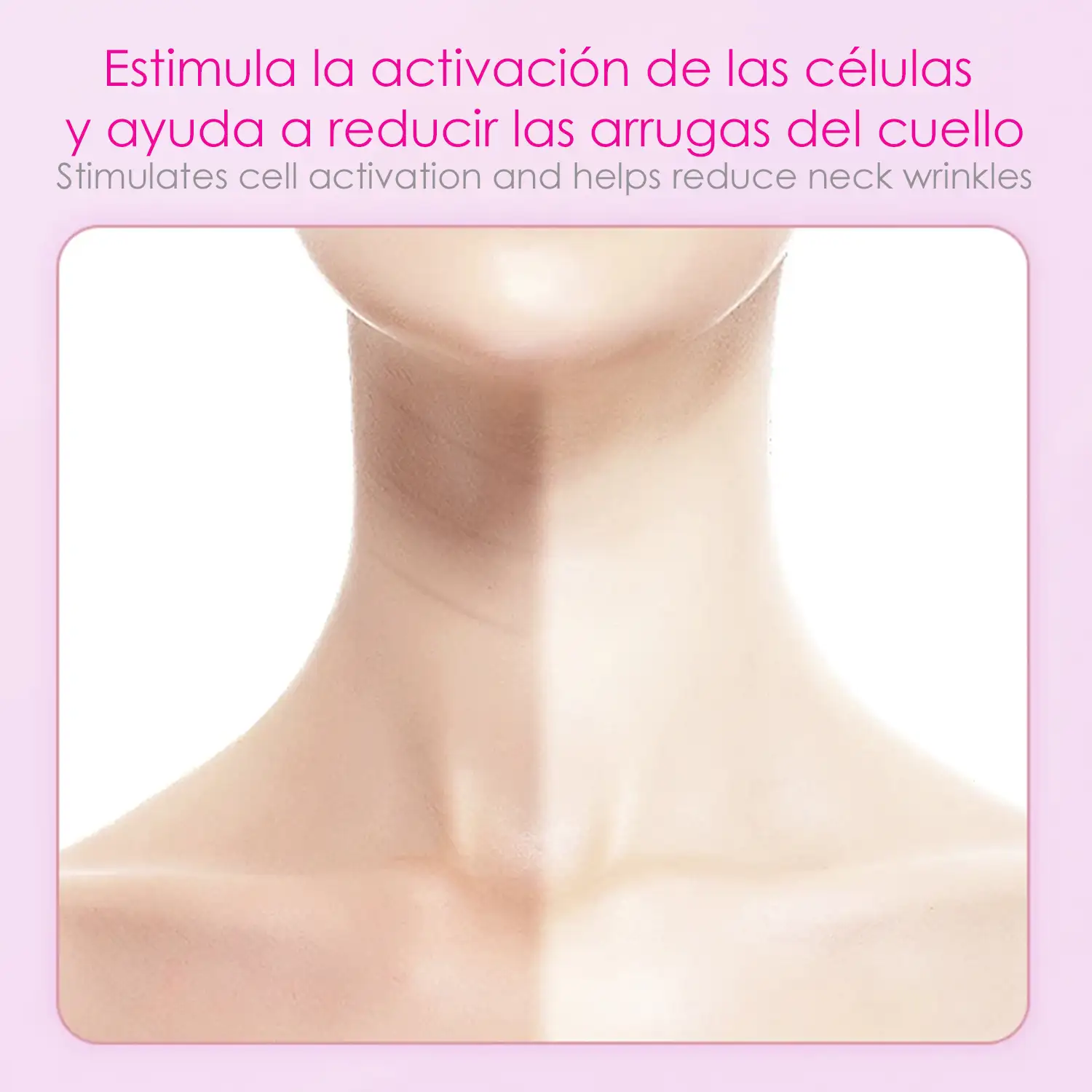 Masajeador ultrasónico para cara y cuello con tratamiento de luz LED. Limpieza, calor y EMS.