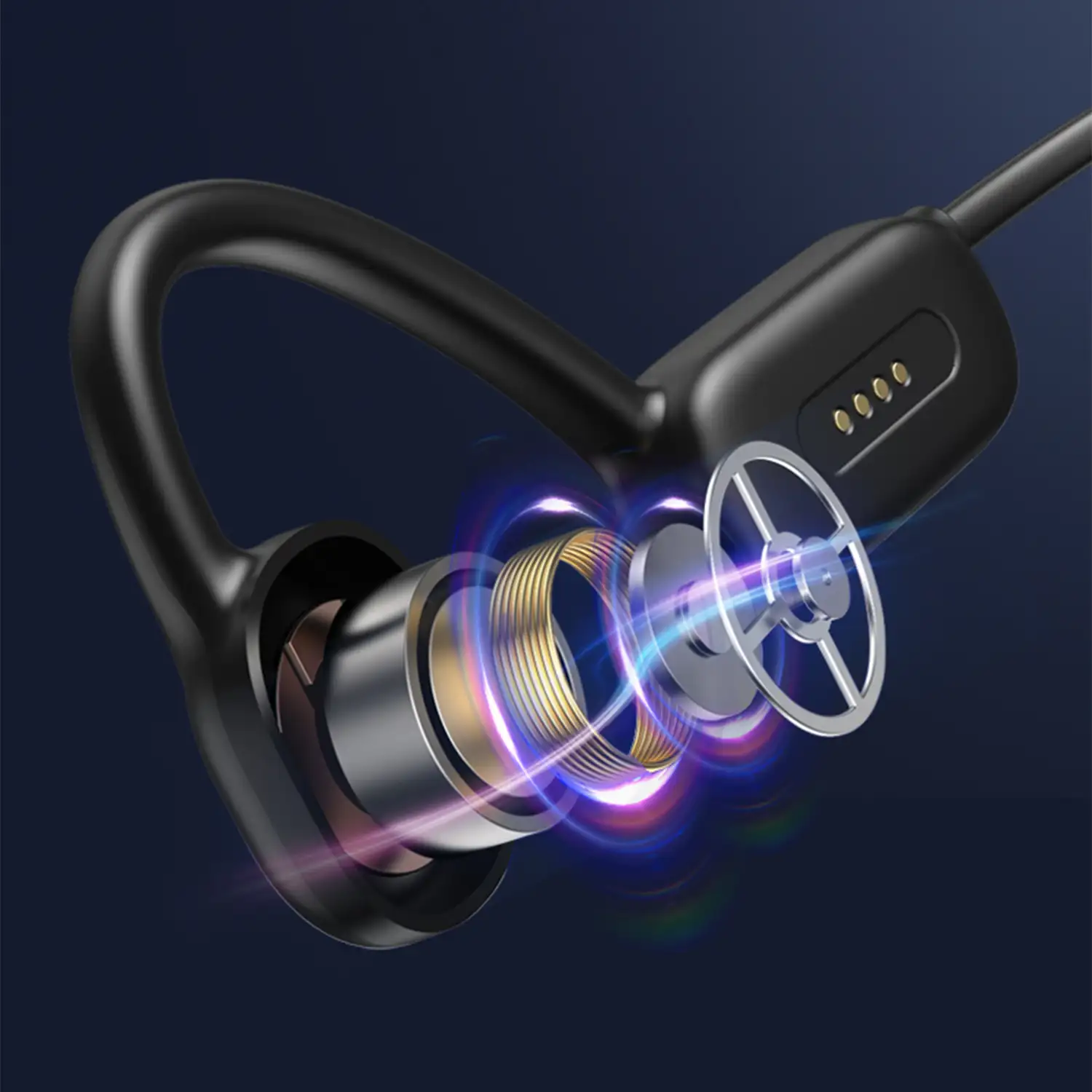 Auriculares deportivos por conducción ósea, 32GB memoria interna, BT 5.3, IPX8. Maxima comodidad, alta calidad de sonido.